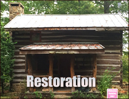 Historic Log Cabin Restoration  Salem, Alabama